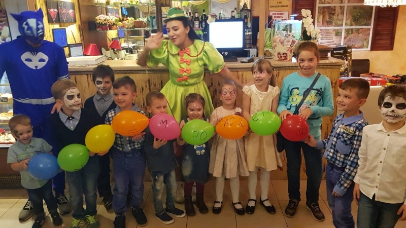 Проведение детских праздников Аморе Пицца Тюмень