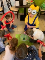 Детский праздник в стиле "Гадкий Я" с весёлыми миньонами! Аморе Пицца Тюмень